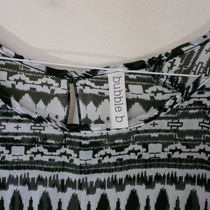 Women's Bubble. B Shirt Made in USA Black white